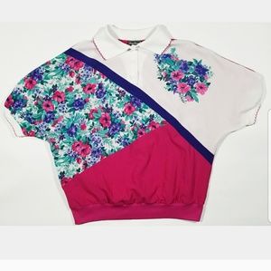 ❌ SOLD ❌VTG 80s 90s Retro Floral Blouse Shirt